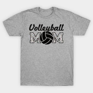 Volleyball Mom Leopard Lover Mother T-Shirt